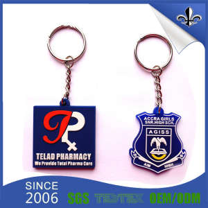 Wholesale Embossed PVC Logo keychain for Promotional