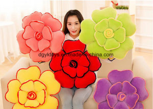 Colorful 3D Shape Plush Flower Pillow